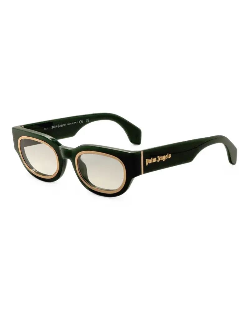 Palm Angels Pier Sonnenbrille mit ovalem Gestell - Grün Grün