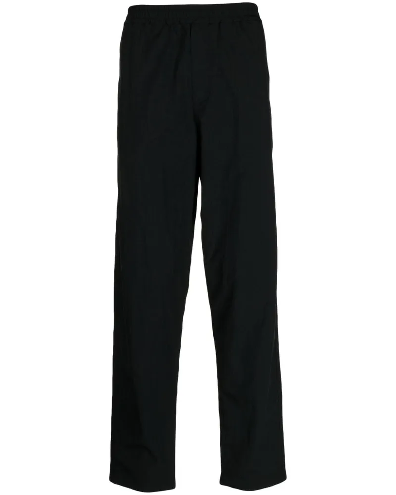 Kitsuné Gerade Hose mit Fuchs-Patch - Schwarz Schwarz