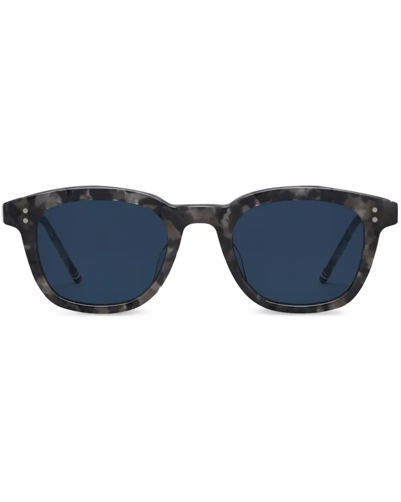 Thom Browne Eckige Sonnenbrille in Schildpattoptik - Grau Grau