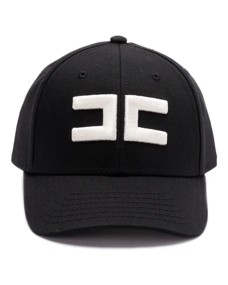 Elisabetta Franchi Baseballkappe mit Logo-Stickerei - Schwarz Schwarz