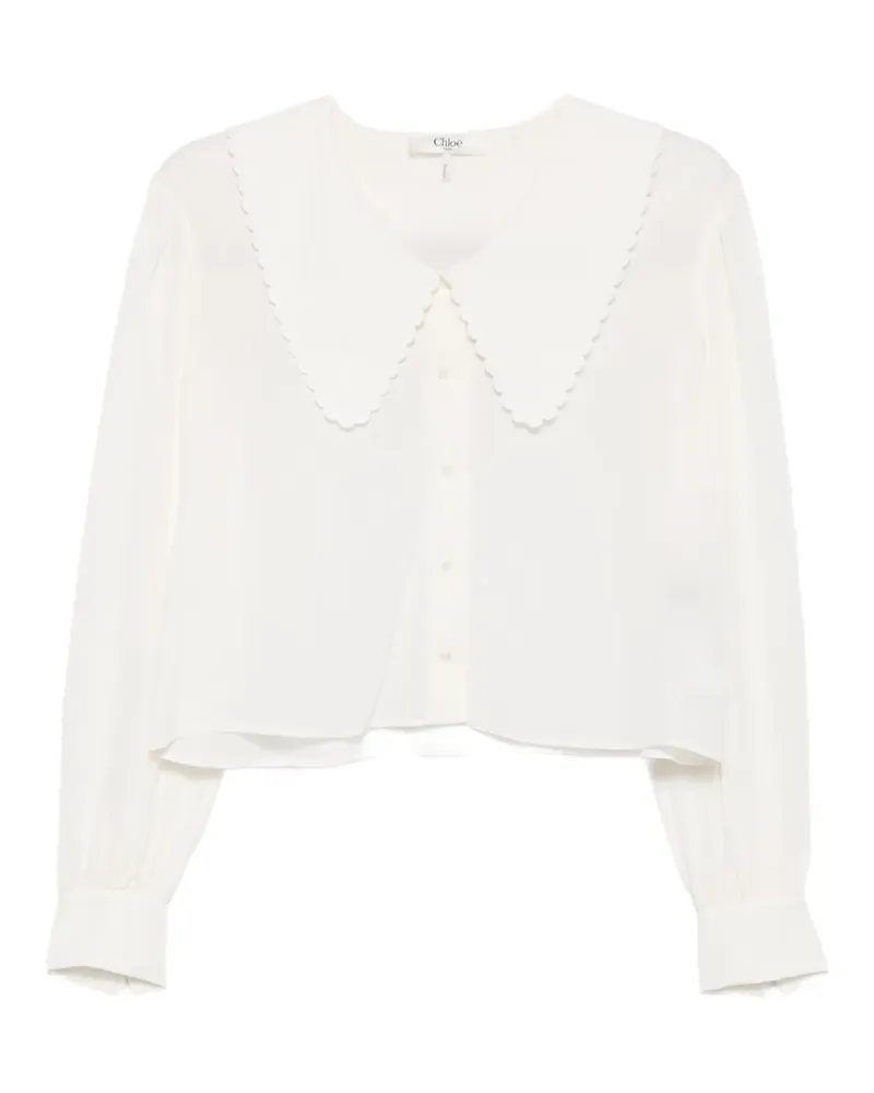 Chloé scalloped peter pan collar blouse - Weiß Weiß