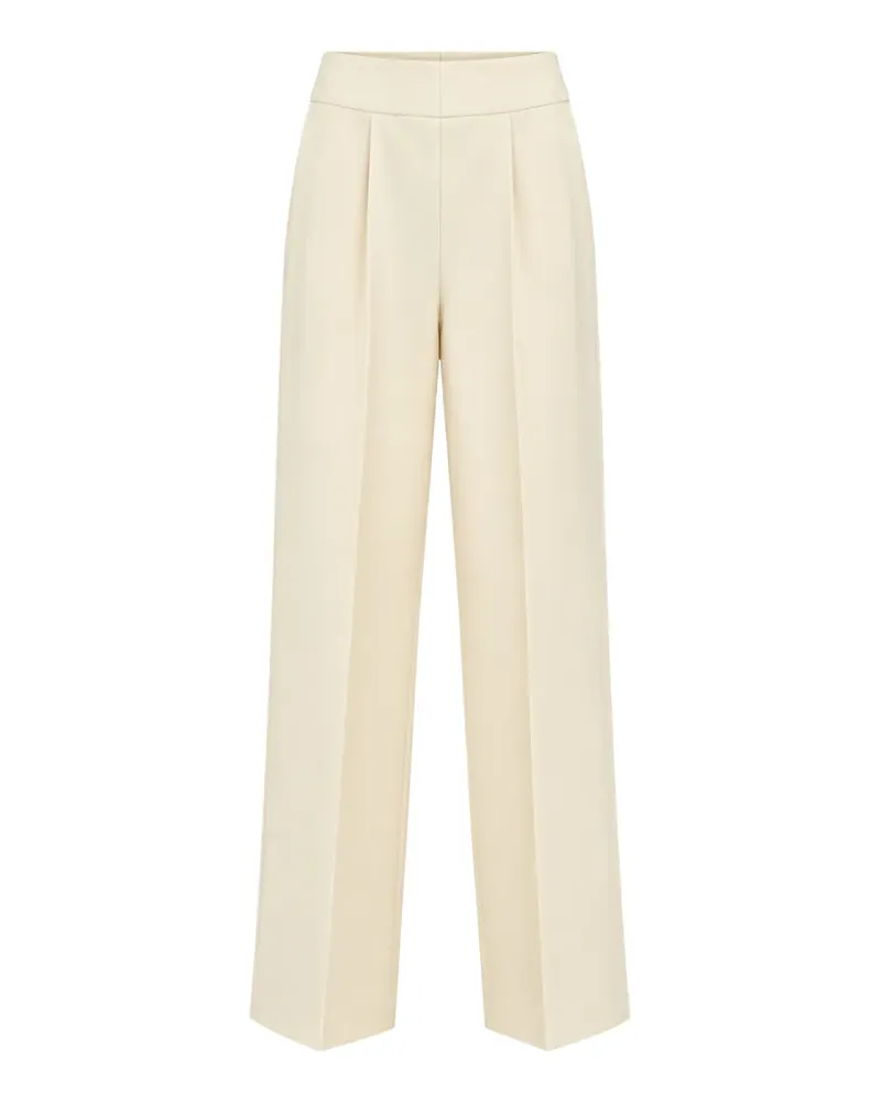 Semicouture Wide-Leg-Hose mit Bundfalten - Nude Nude