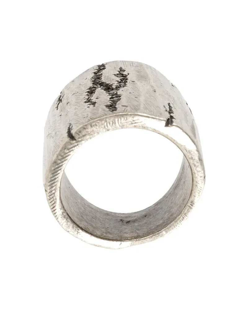 Tobias Wistisen Ring mit unbearbeiteten Kanten - Metallic Metallic