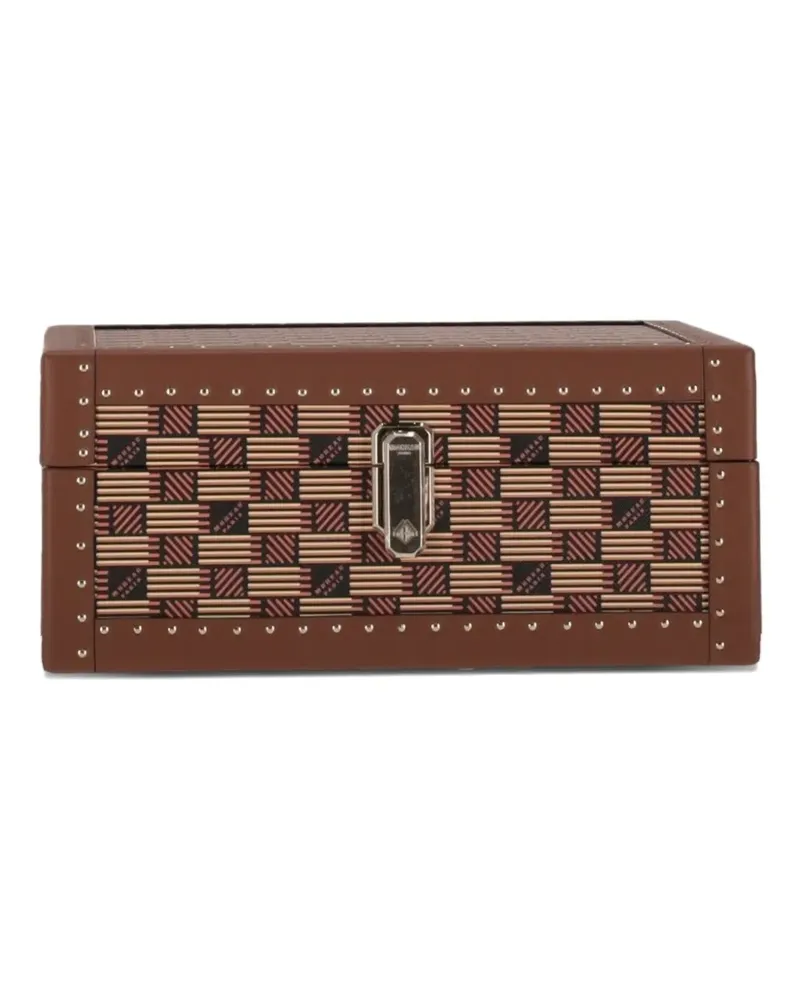 Moreau Paris Schmuckschatulle mit gewebten Nieten - Braun Braun