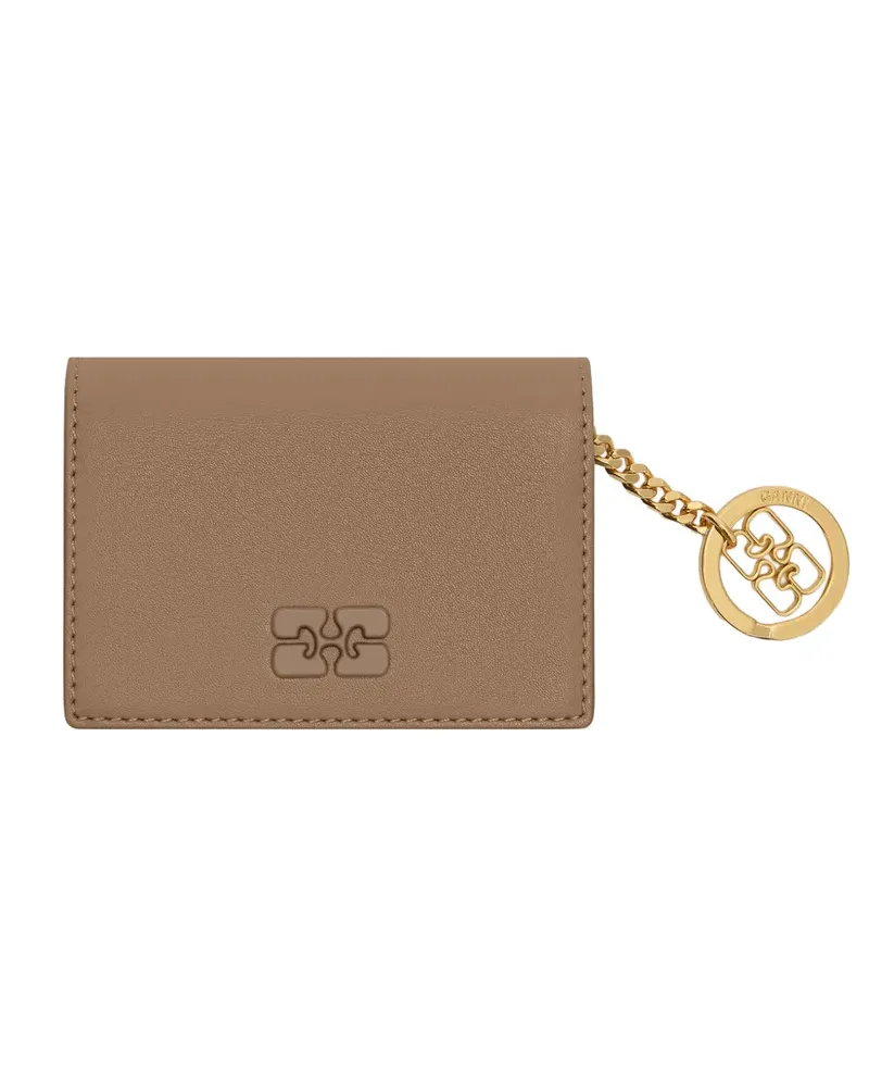 Ganni Kartenetui mit Kettendetail - Braun Braun