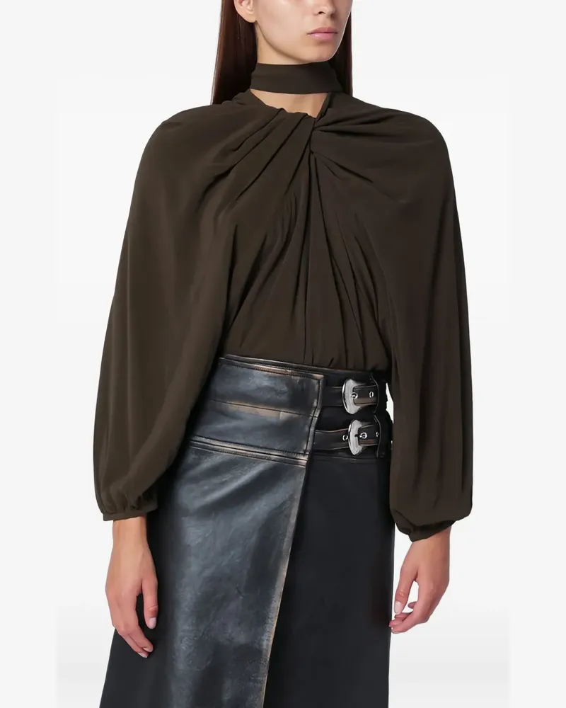 Namacheko Langarmshirt mit verdrehtem Design - Braun Braun