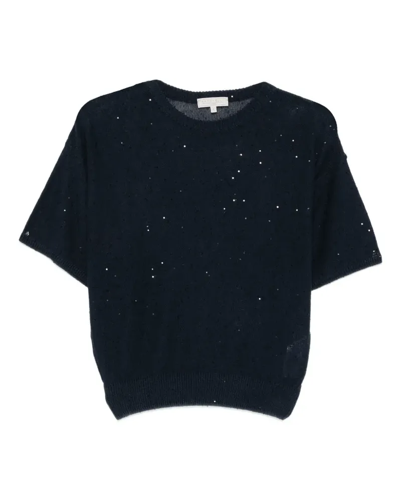 Antonelli Firenze Zagara sequined T-shirt - Blau Blau