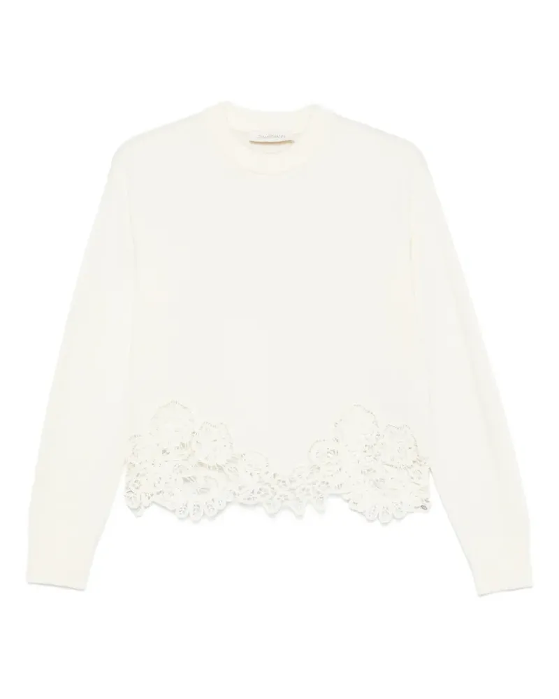 Zimmermann Guipure Pullover mit Spitzenbesatz - Weiß Weiß
