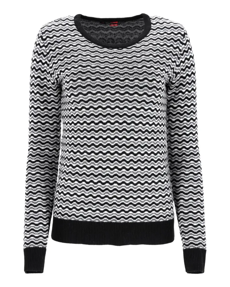 Perfect Moment Pullover mit Zickzackmuster - Schwarz Schwarz