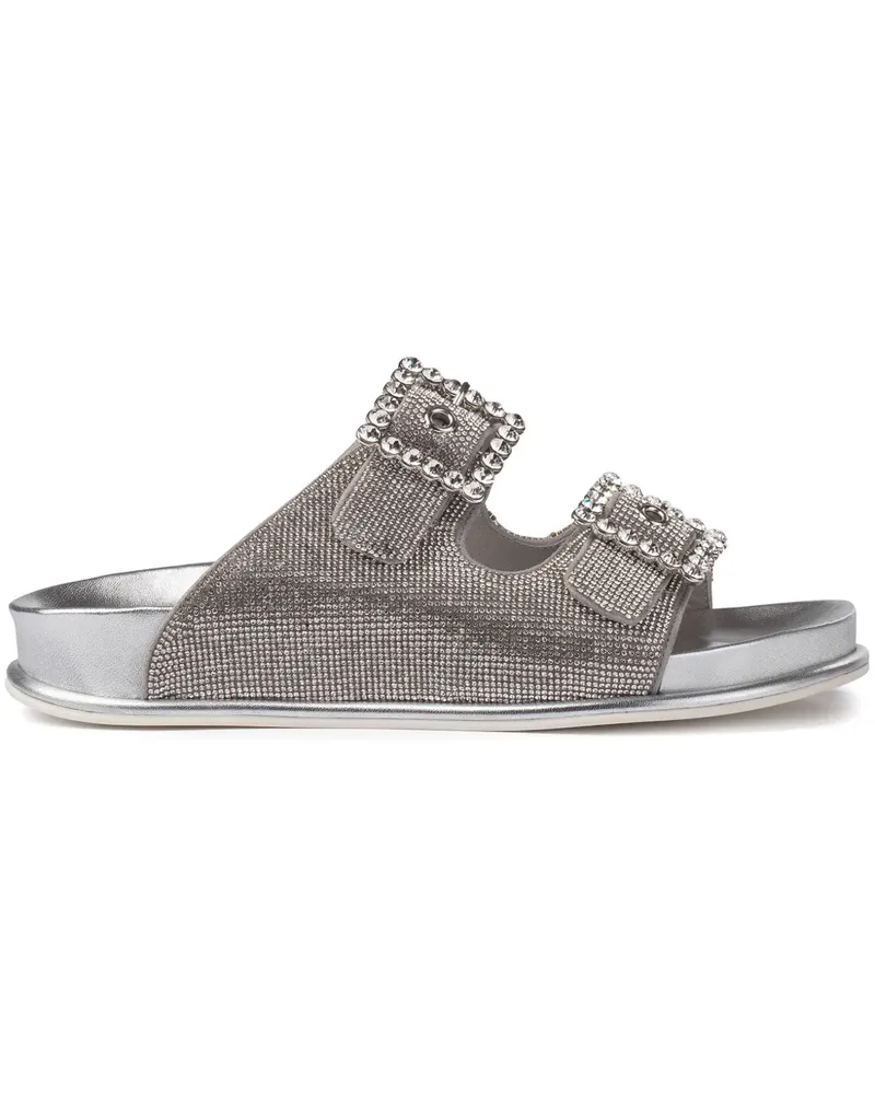 Le Silla Poolside Pantoletten - Silber Silber