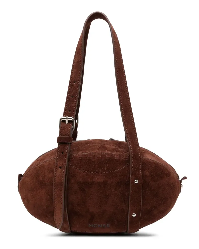 Monse Football-Tasche aus Wildleder - Braun Braun