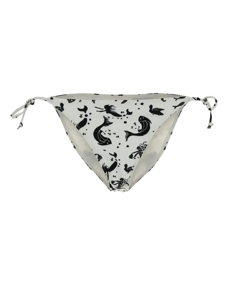Prada Bikinihöschen mit Print - Weiß Weiß