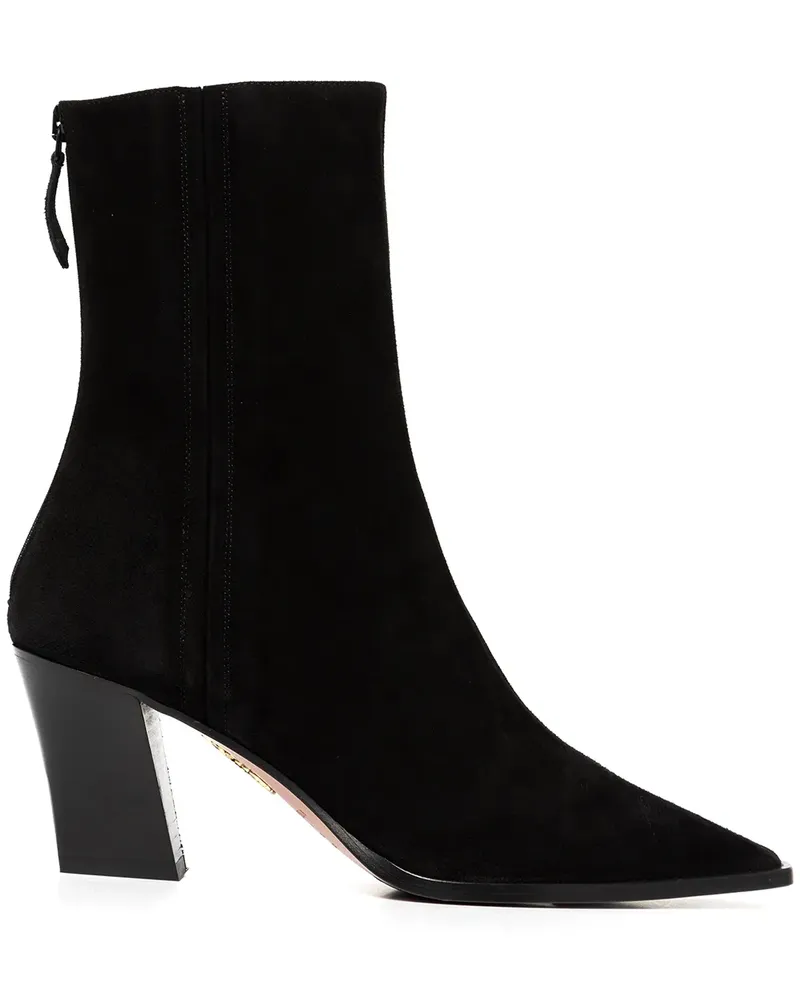 Aquazzura Stiefeletten aus Wildleder - Schwarz Schwarz