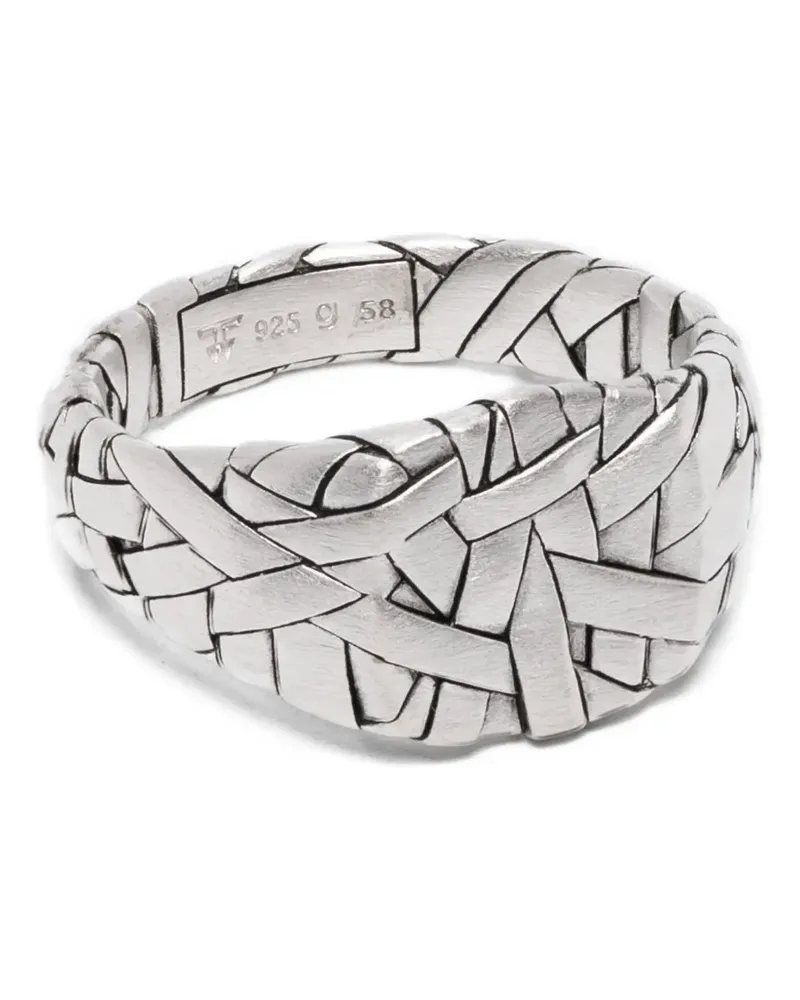 Tom Wood Kleiner Quilt Ring - Silber Silber