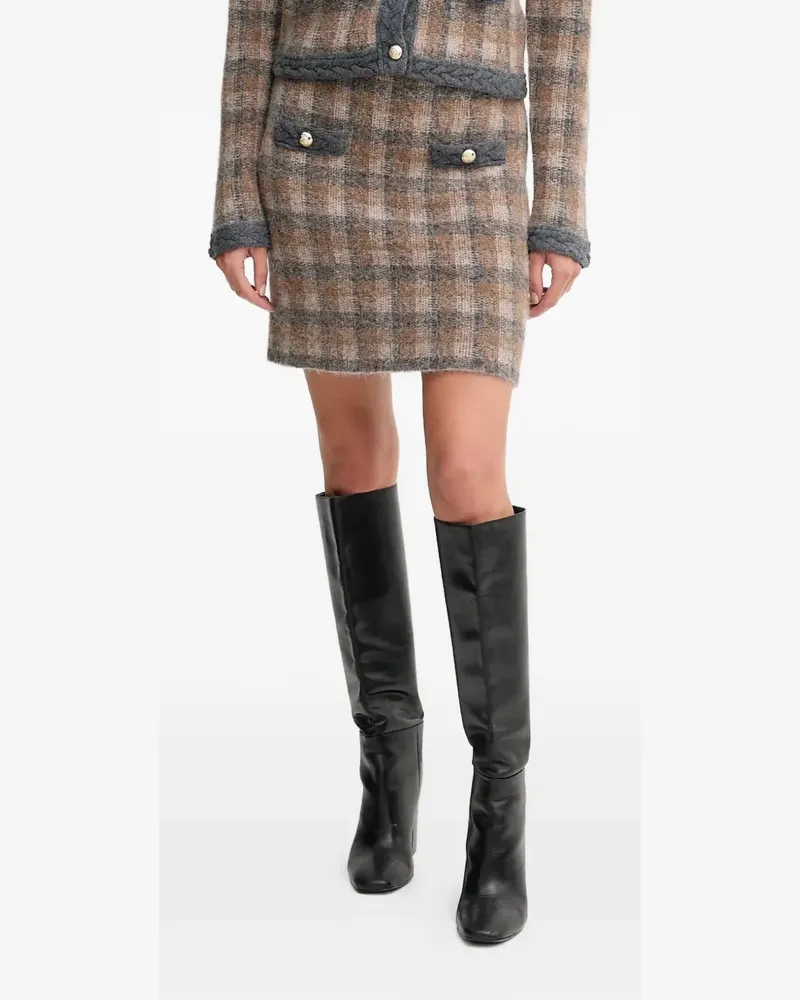 JOOP! Kanda check-pattern mini skirt - Braun Braun