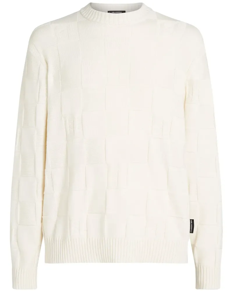 Karl Lagerfeld Karierter Pullover - Weiß Weiß
