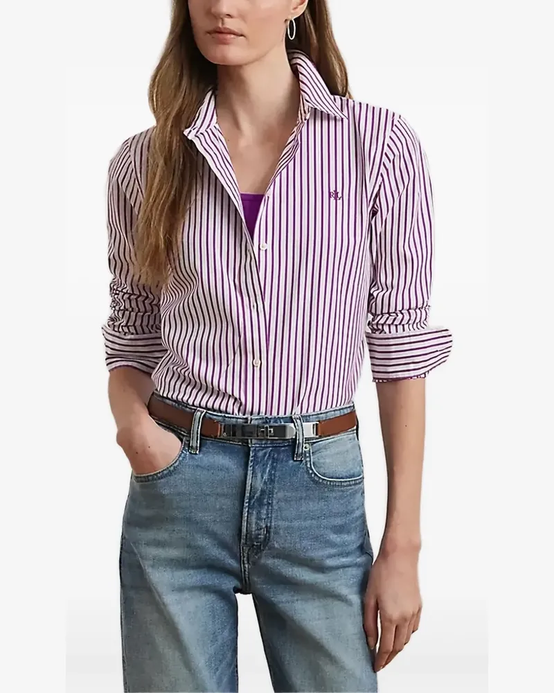 Ralph Lauren striped long-sleeve shirt - Violett Violett