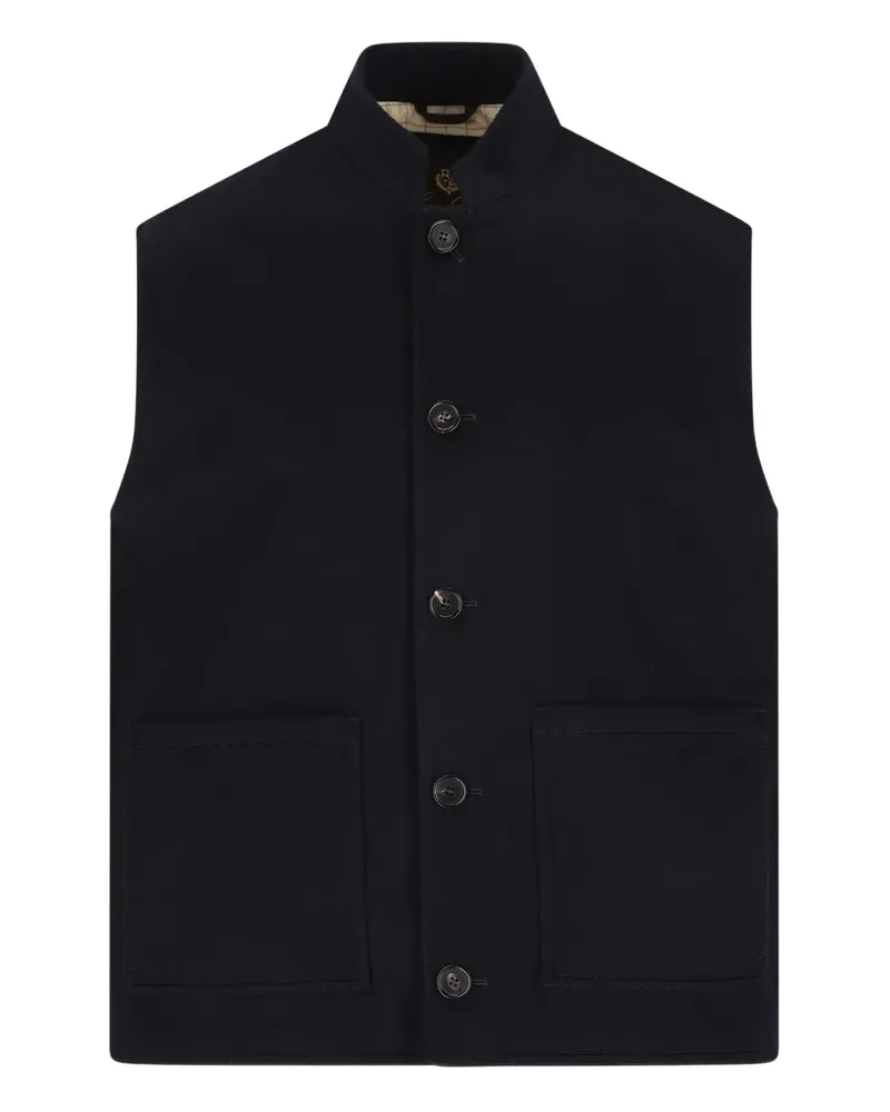 Loro Piana Henley-Weste mit aufgesetzten Taschen - Blau Blau