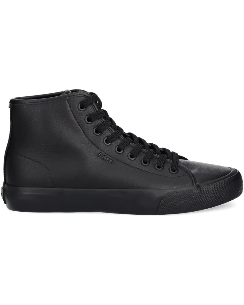 HUGO BOSS lace-up hi-top sneakers - Schwarz Schwarz