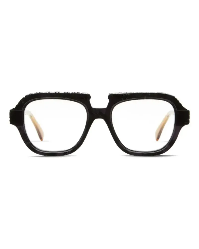 KUBORAUM S5 Brille mit eckigem Gestell - Schwarz Schwarz