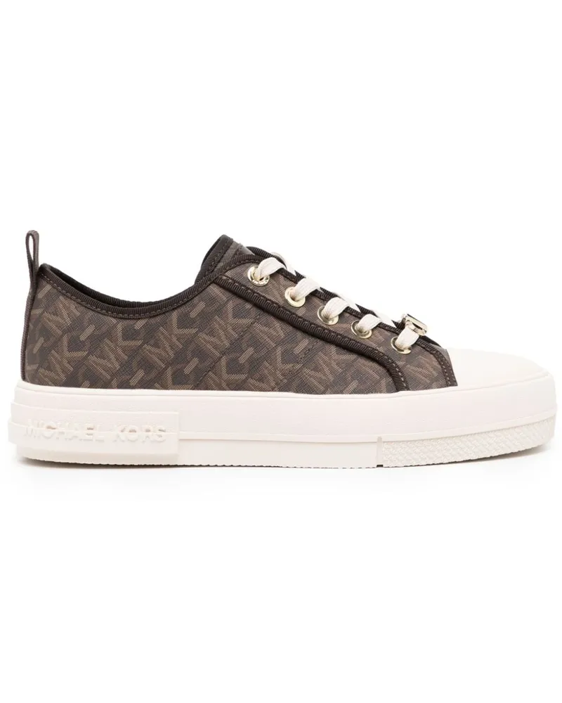 Michael Kors Evy Empire Sneakers mit Monogramm-Muster - Braun Braun