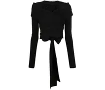 Wickeloberteil mit Cut-Outs - Schwarz