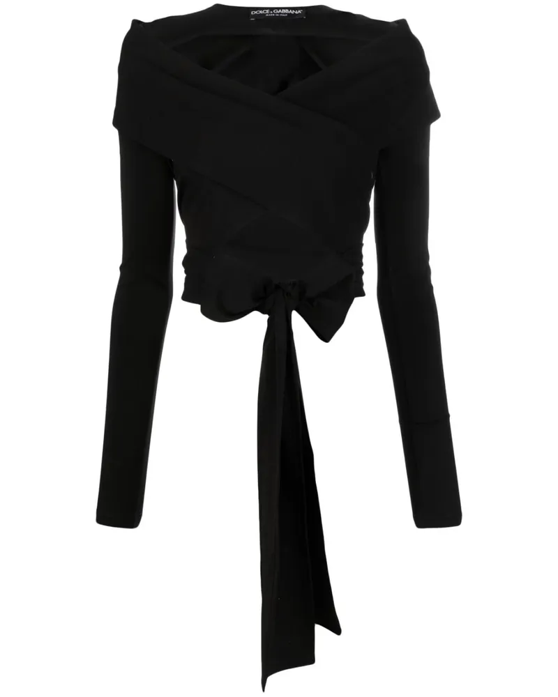 Dolce & Gabbana Wickeloberteil mit Cut-Outs - Schwarz Schwarz