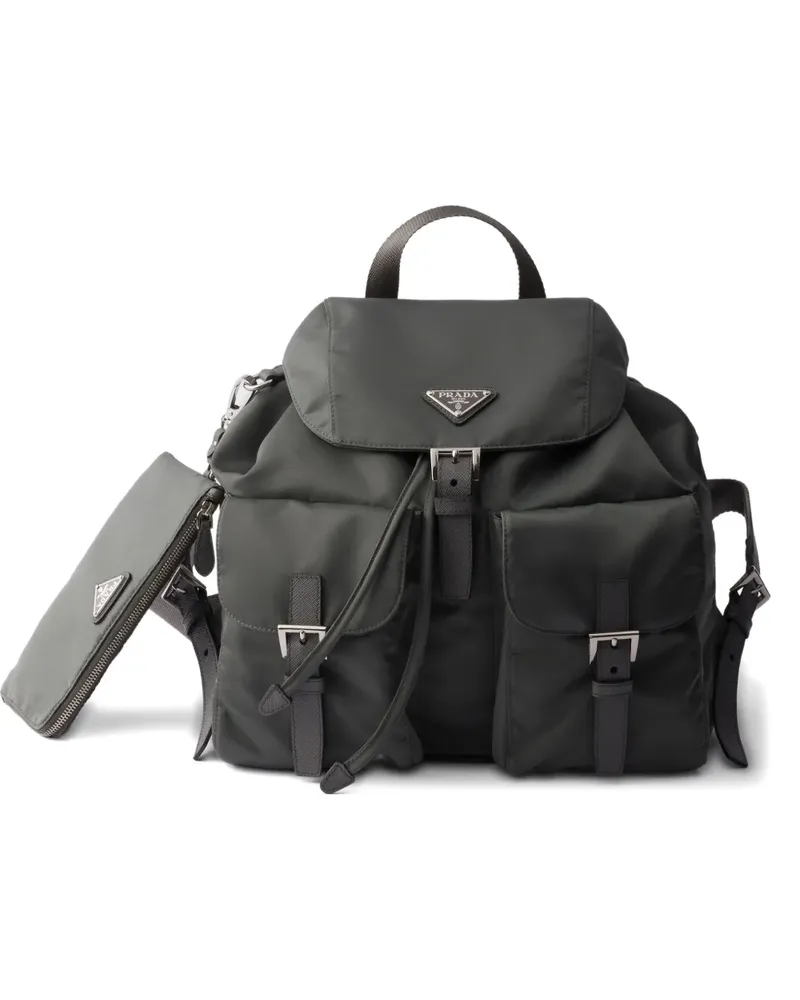 Prada flap-closure front-pockets backpack - Grau Grau