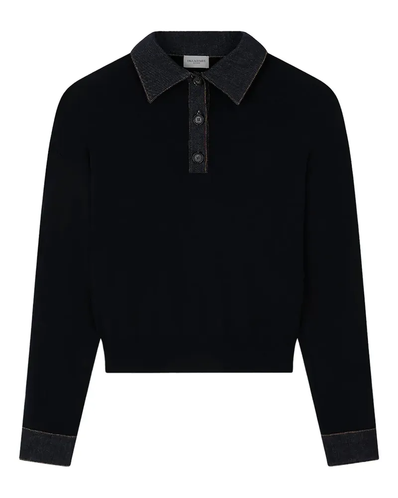 Paul & Shark Poloshirt mit Jeanskragen - Blau Blau