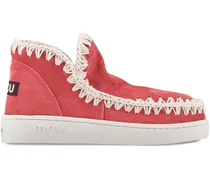 Bestickte Slip-On-Sneakers - Rot