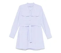 Besticktes Minikleid - Blau