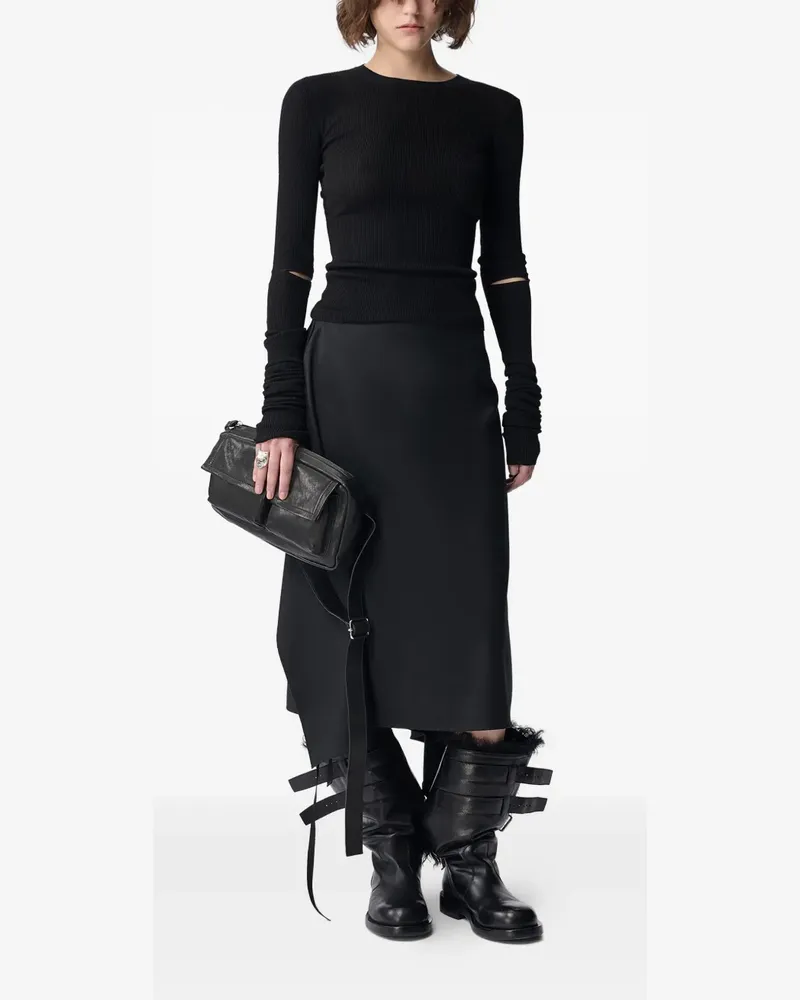 Ann Demeulemeester Lyell Oberteil - Schwarz Schwarz