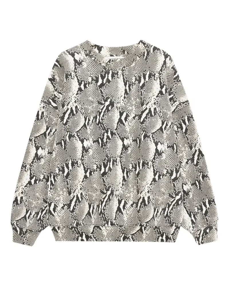 Anine Bing Sweatshirt aus Pythonleder - Nude Nude