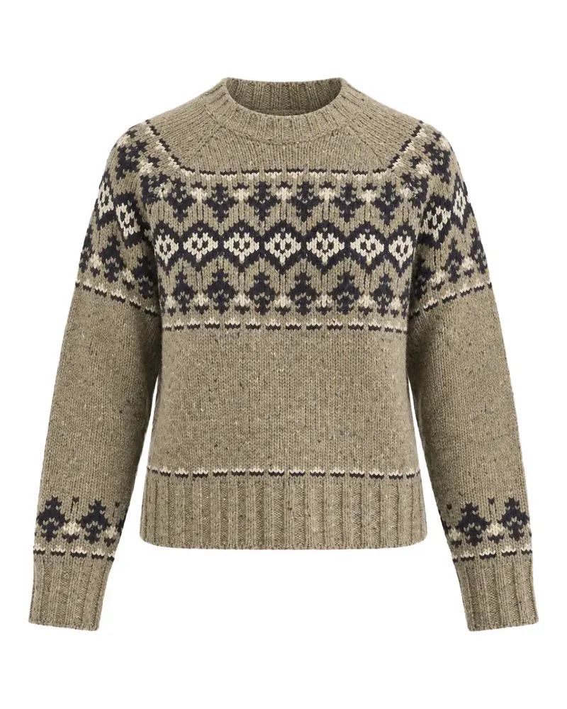 MC2 Saint Barth Merida Donegal Rundhalsausschnitt-Strickpullover mit Fair-Isle-Muster - Nude Nude