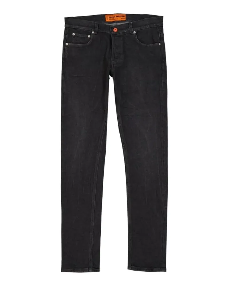 Heron Preston logo-print slim-fit jeans - Schwarz Schwarz