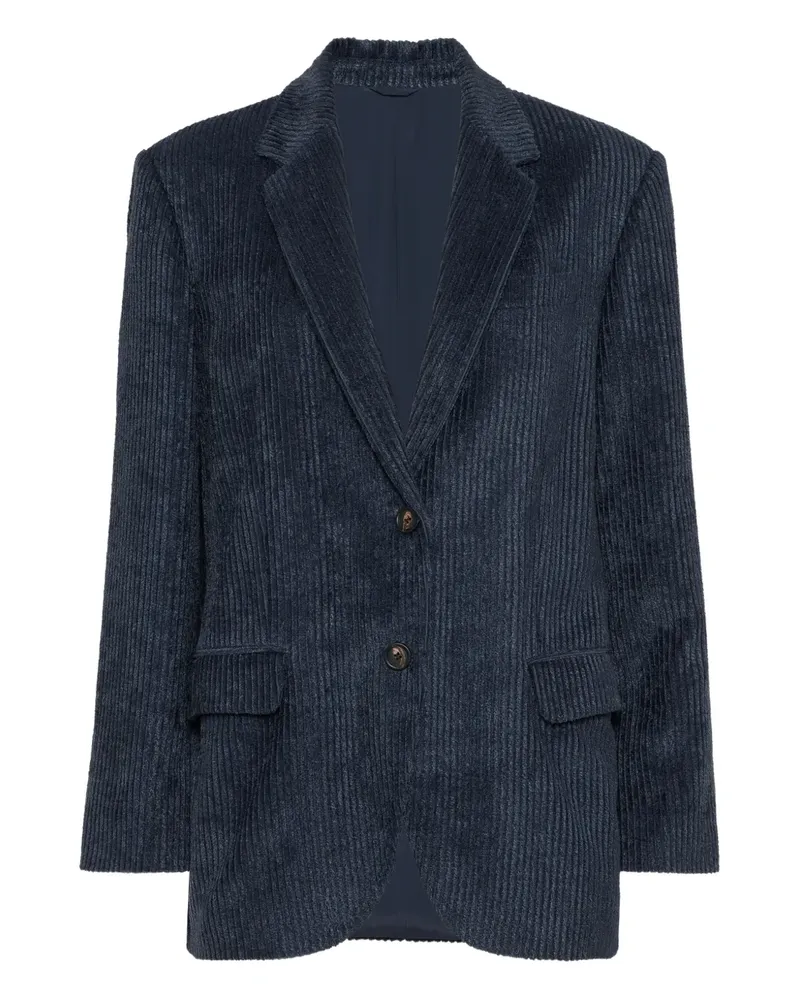 Brunello Cucinelli Sakko aus Cord - Blau Blau