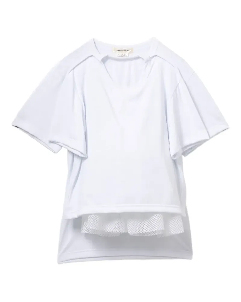 Comme des Garçons T-Shirt im Layering-Look - Weiß Weiß