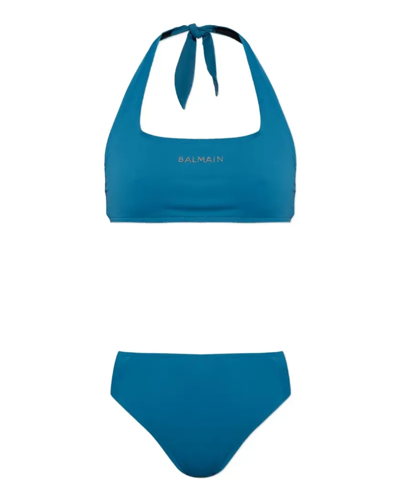 Balmain logo-embellished bikini - Blau Blau