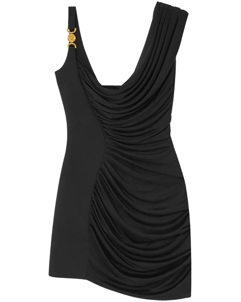 Versace Drapiertes Medusa '95 Minikleid - Schwarz Schwarz