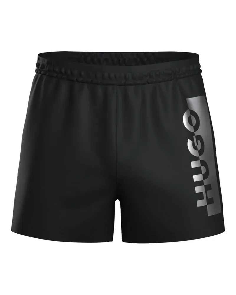 HUGO BOSS Badeshorts mit Logo - Schwarz Schwarz