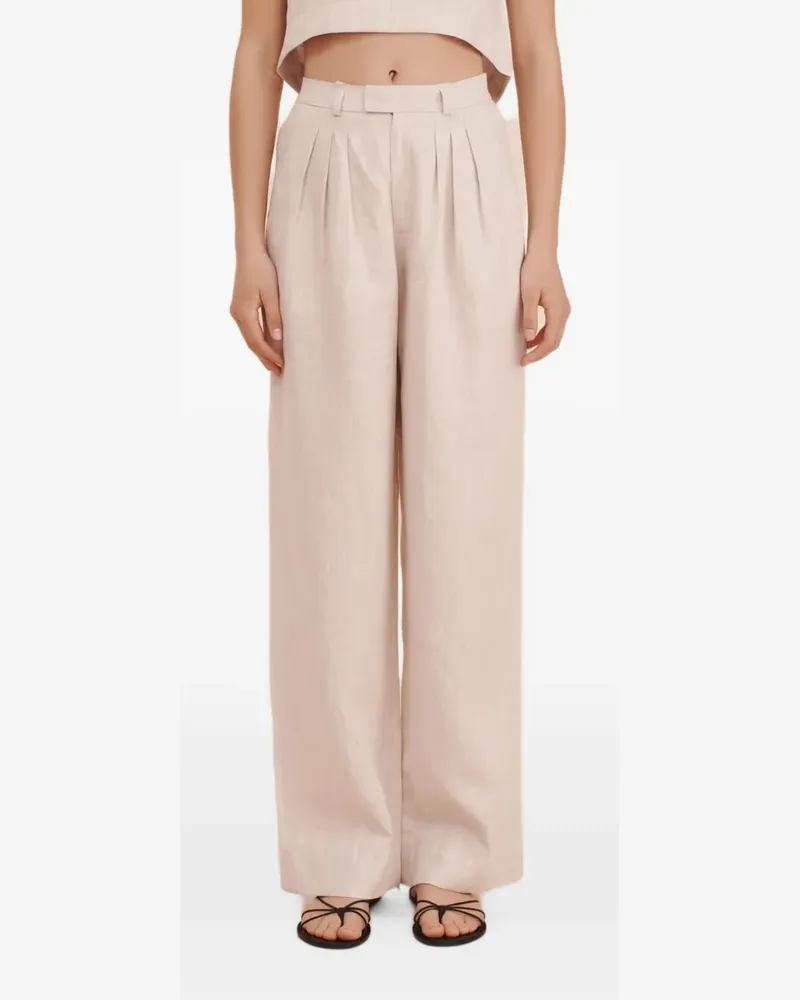 Posse Louis pleated trousers - Nude Nude