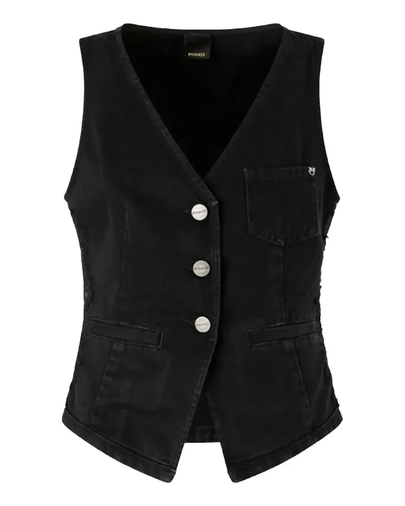 Pinko buttoned pocket waistcoat - Schwarz Schwarz