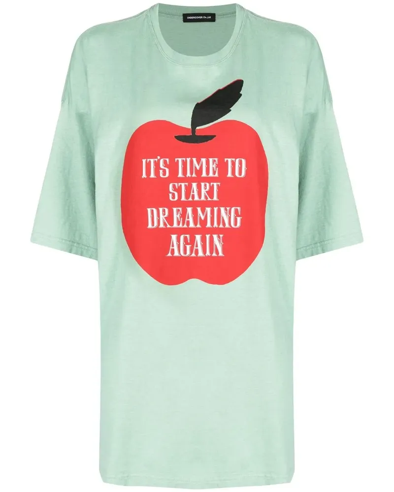 Undercover T-Shirt mit Slogan-Print - Grün Grün