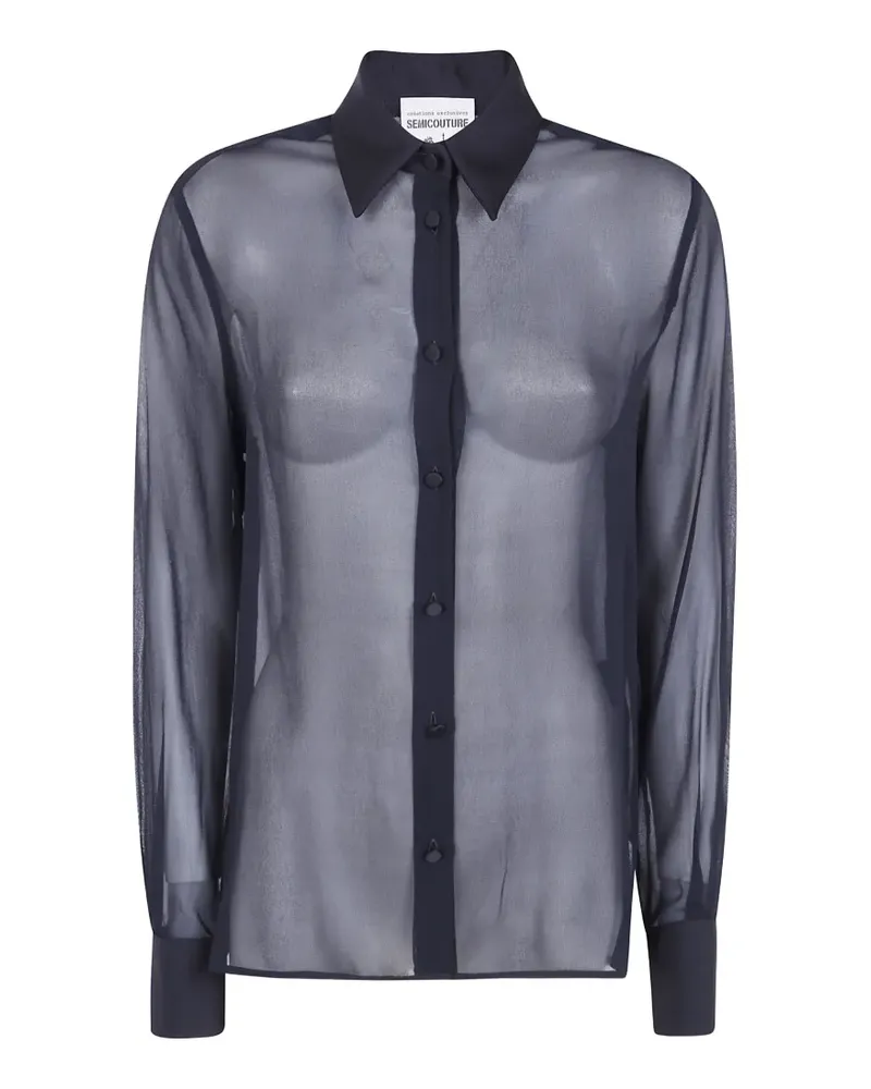 Semicouture Semi-transparentes Floelle Hemd - Schwarz Schwarz