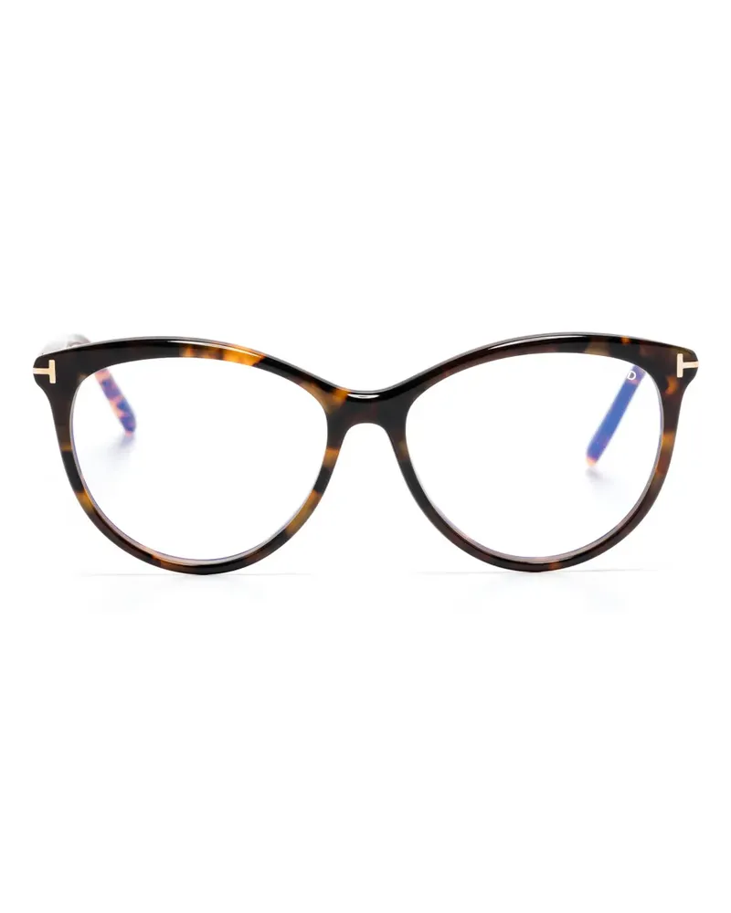 Tom Ford FT5990B Brille mit rundem Gestell - Braun Braun
