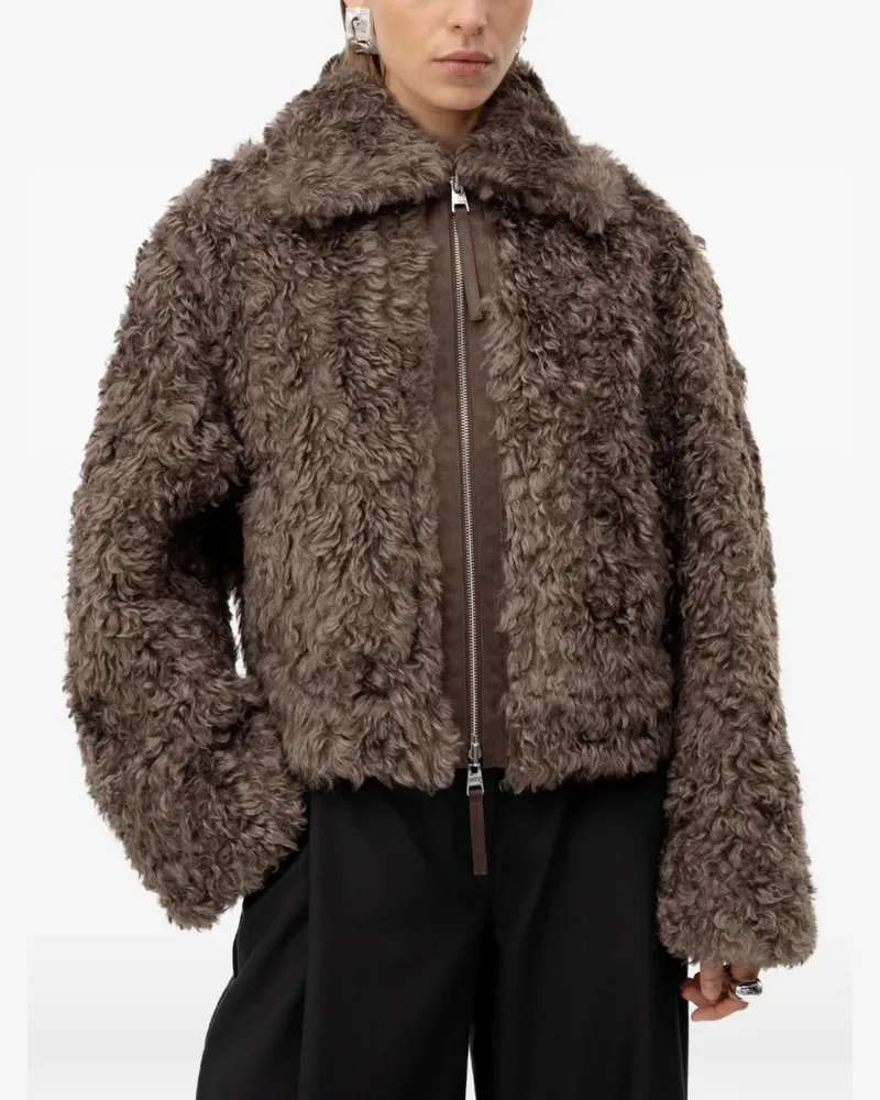 HUGO BOSS Jacke aus Faux Fur - Braun Braun