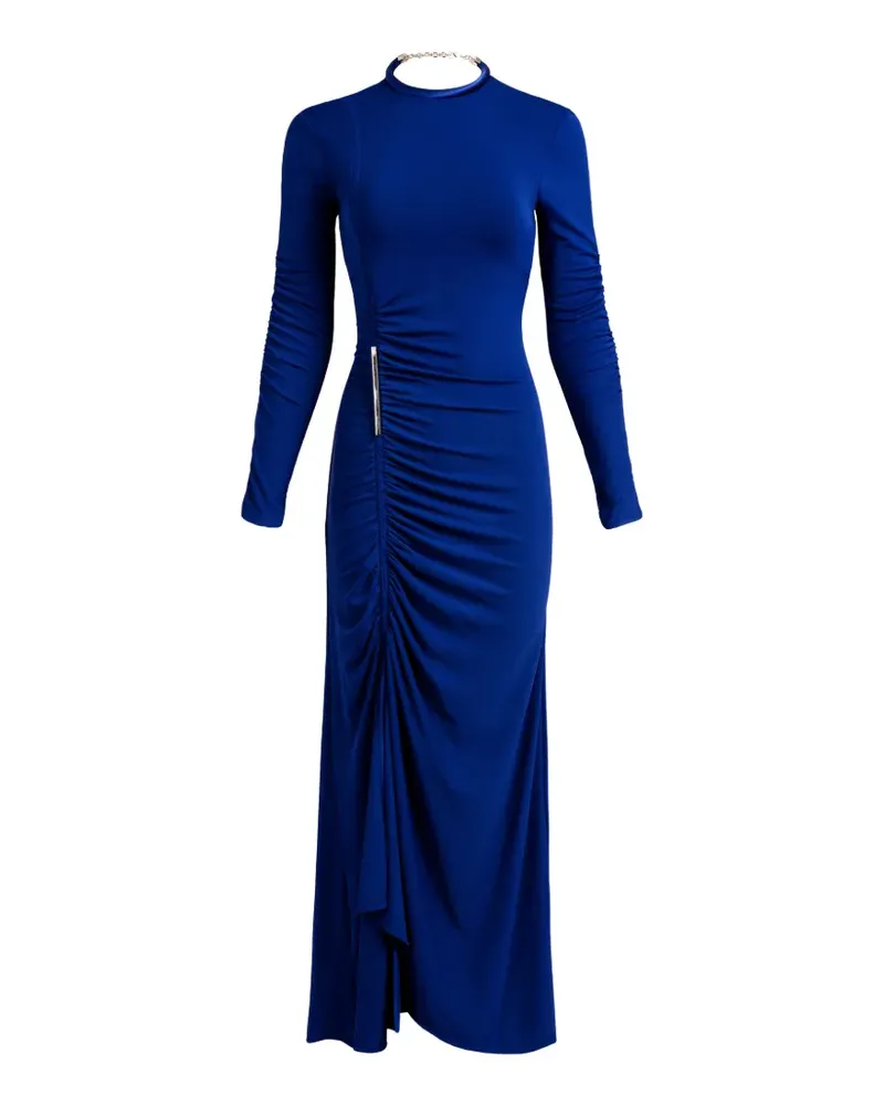 Silvia Tcherassi Mara ruched-detail midi dress - Blau Blau