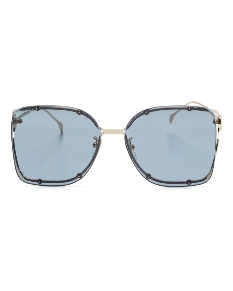 Gucci Sonnenbrille mit Oversized-Gestell - Gold Gold