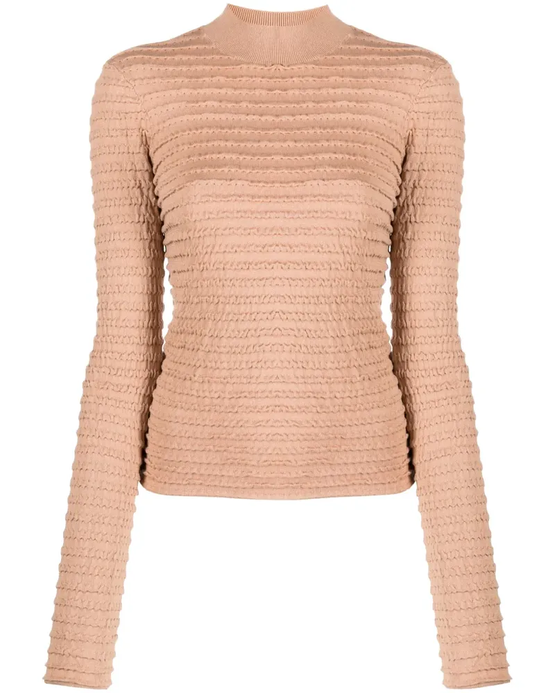 Frame Denim Pullover mit Stehkragen - Nude Nude