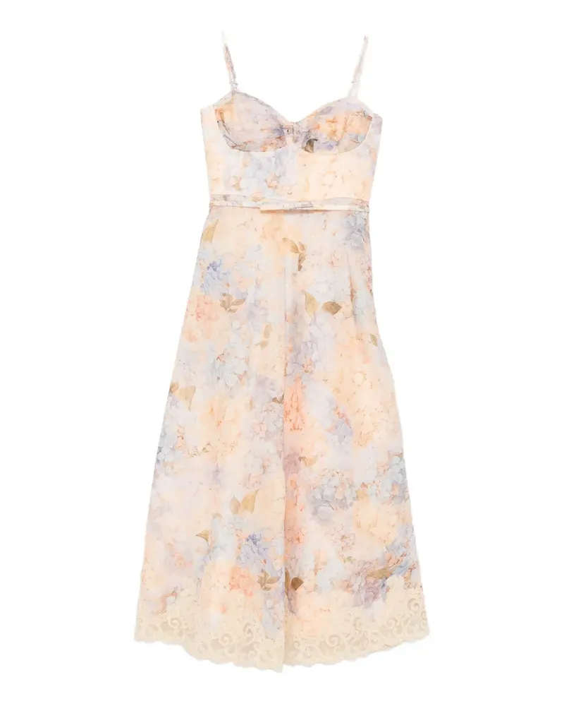 Zimmermann Valiant floral-print midi dress - Nude Nude